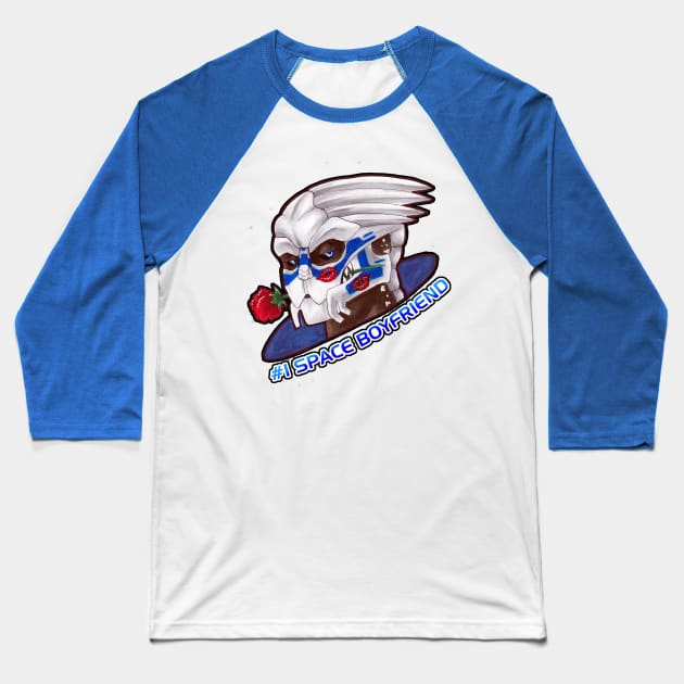 #1 Space Boyfriend Garrus Baseball T-Shirt by Tonomura Bix